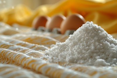 Comment le bicarbonate de soude aide à nettoyer les taches d'oeuf sur le tissu